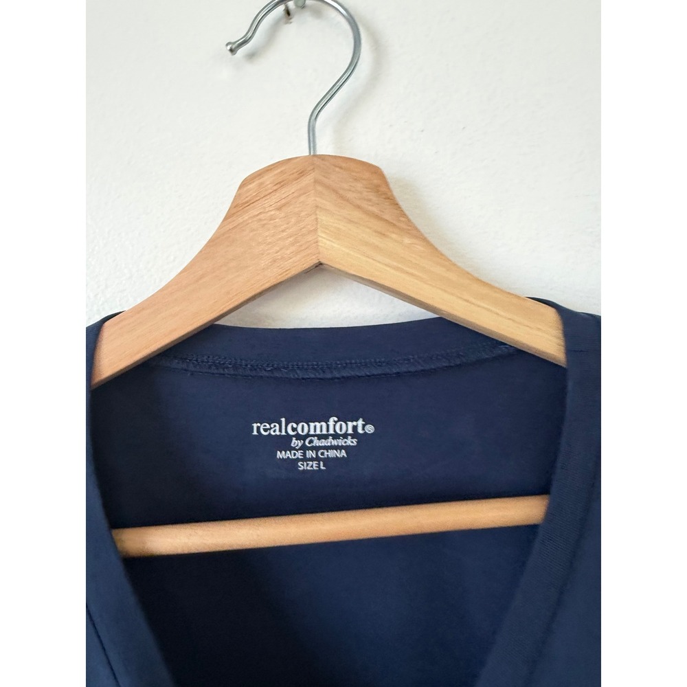 Real Comfort by Chadwick's Men's/Women's Crew Neck Tee – Midnight – Size Large - Picture 2 of 3